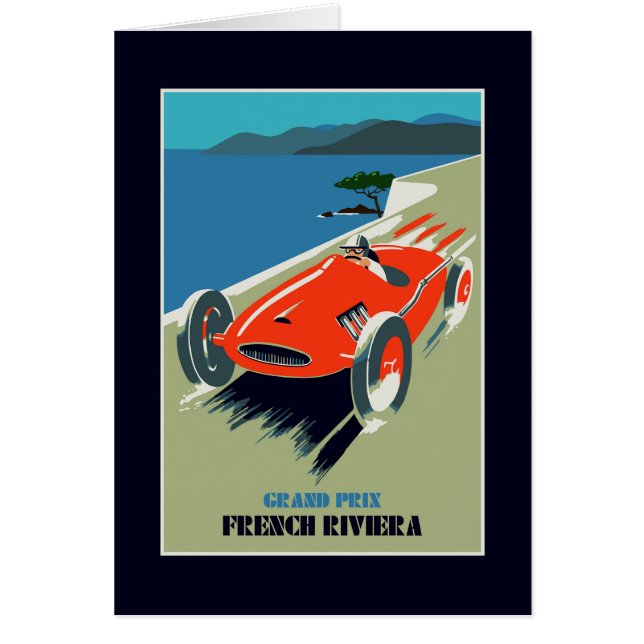 Retro style auto Grand Prix Rivièra (Front)