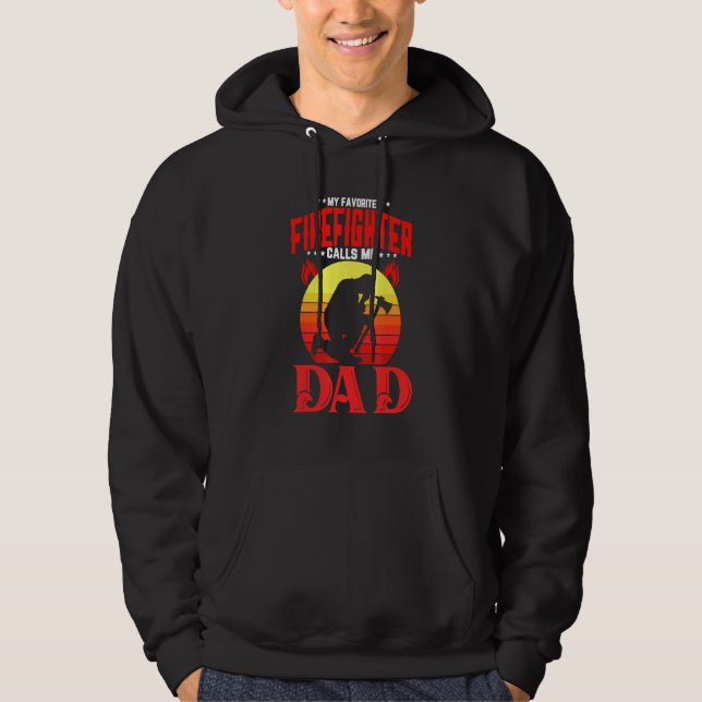 Retro Style Awesone Pound With Firefighter Calls M Hoodie (Front)
