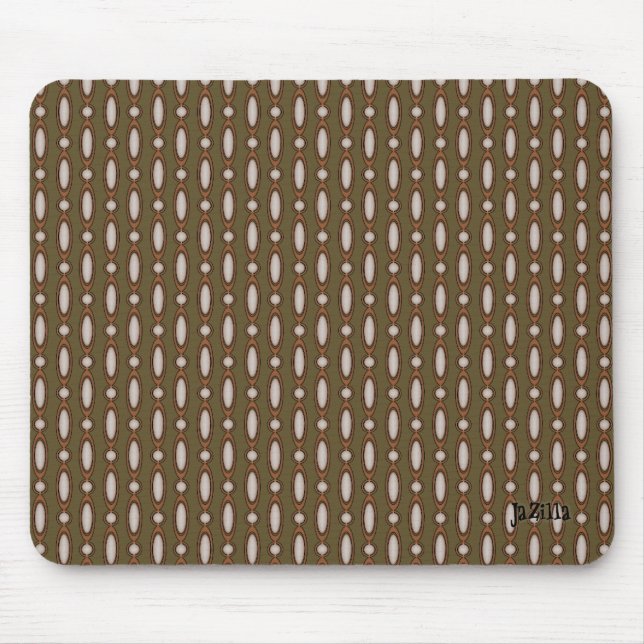 Retro Style Beaded Curtain Khaki Mouse Mat (Front)