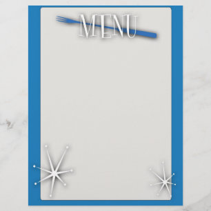 Retro style blank menu template