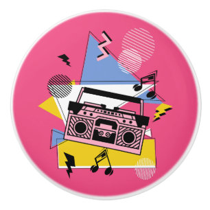Retro style boombox design ceramic knob