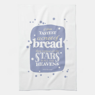 Retro-style bread quote tea towel