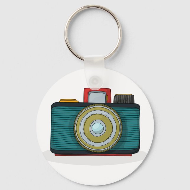 Retro Style Camera Keychain (Front)