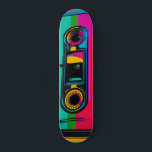 Retro style cassette tape skateboard<br><div class="desc">Retro style cassette tape design</div>