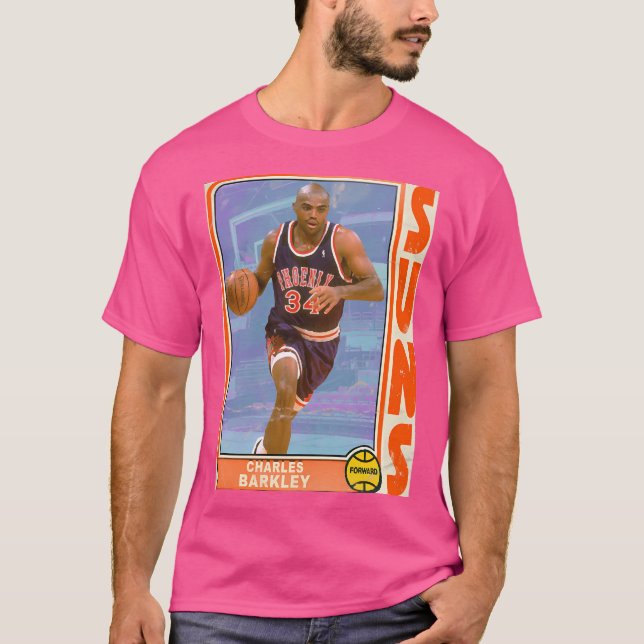 Retro Style Charles Barkley Trading Card T-Shirt (Front)
