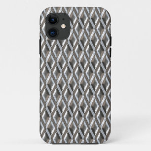 Retro Style Chequered Chrome Diamonds Print iPhone 11 Case