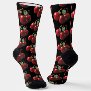 Retro style Cherries fresh picked   Socks
