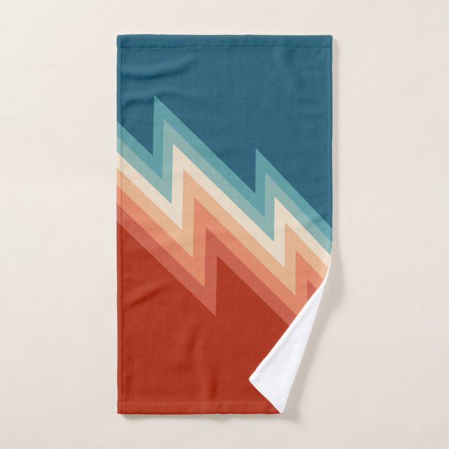 Retro style chevron pattern bath towel set (Hand Towel)