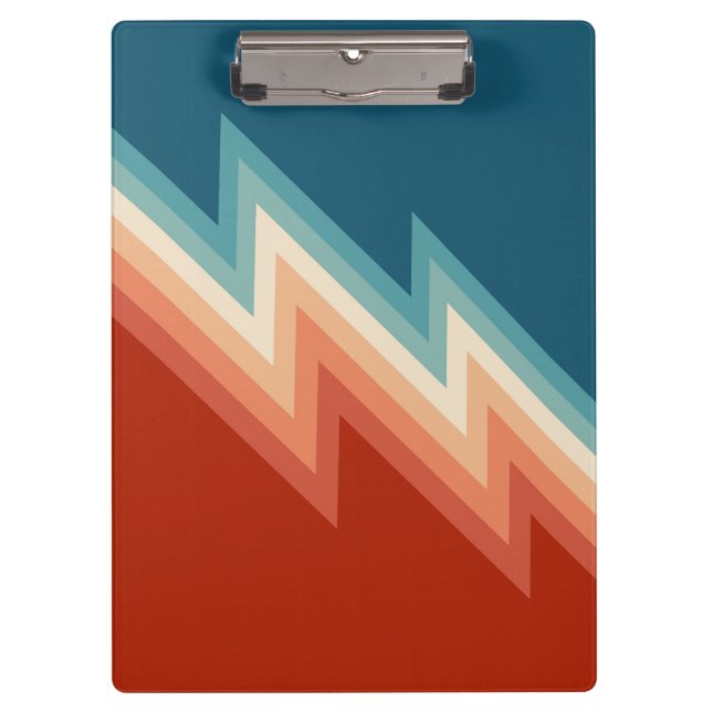 Retro style chevron pattern clipboard (Front)