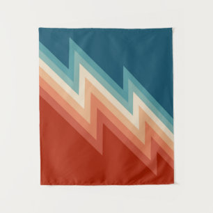 Retro style chevron pattern tapestry