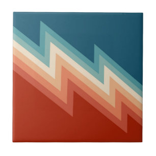 Retro style chevron pattern tile