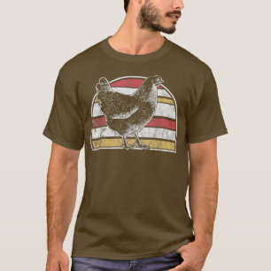 Retro Style Chicken Lover Funny Farmer Vintage Far T-Shirt