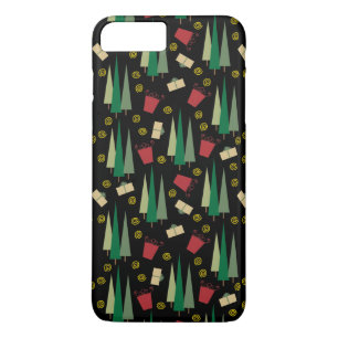 Retro Style Christmas Tree and Gifts Pattern iPhone 8 Plus/7 Plus Case
