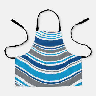 Retro style colours Waves  Apron