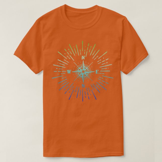 Retro Style Compass T-Shirt (Design Front)