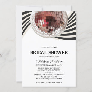 Retro Style Disco Bridal Shower  Invitation