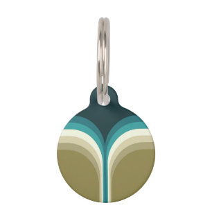 Retro style double arch decoration pet tag