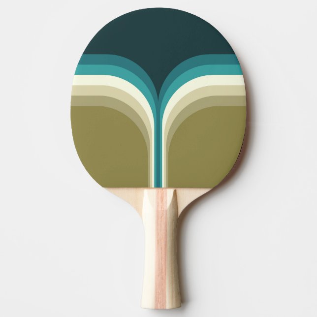 Retro style double arch decoration ping pong paddle (Front)