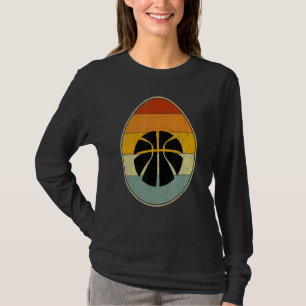 Retro Style Easter Egg Graphic  Easter Day Basketb T-Shirt