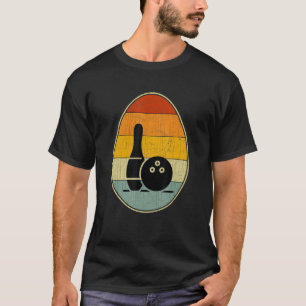 Retro Style Easter Egg Graphic Easter Day Bowling T-Shirt