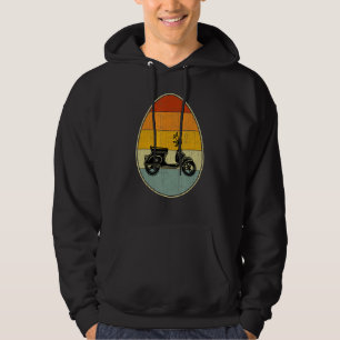 Retro Style Easter Egg Graphic Easter Day Scooter Hoodie