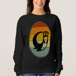 Retro Style Easter Egg Graphic Funny Easter Day Ot Sweatshirt