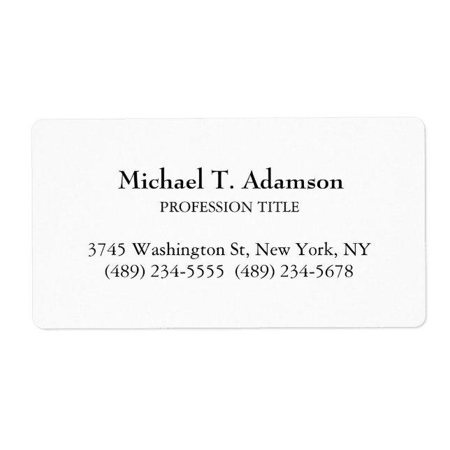 Retro Style Elegant Plain Simple White (Front)