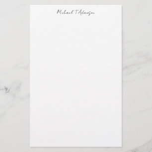 Retro Style Elegant Plain Simple White Calligraphy Stationery