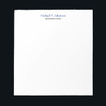 Retro Style Elegant Plain Simple White Notepad<br><div class="desc">Choose from Different Types and Sizes. Trendy Retro Style Template For All Needs.</div>