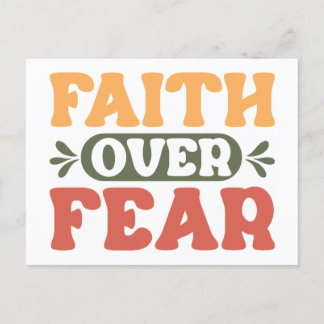 Retro Style | Faith over Fear Postcard
