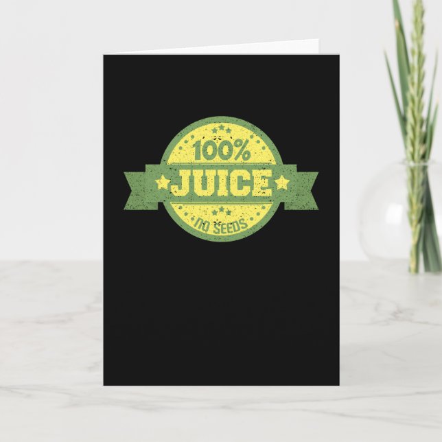 Retro Style Funny Vasectomy 100% Juice No Seeds Card (Front)