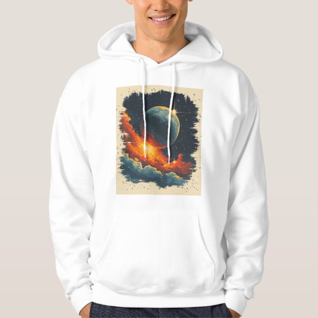 Retro-style galaxy hoodie (Front)