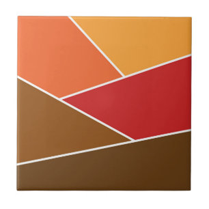 Retro style geometric design tile