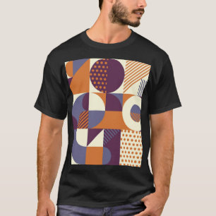 Retro Style Geometric Pattern Design T-Shirt