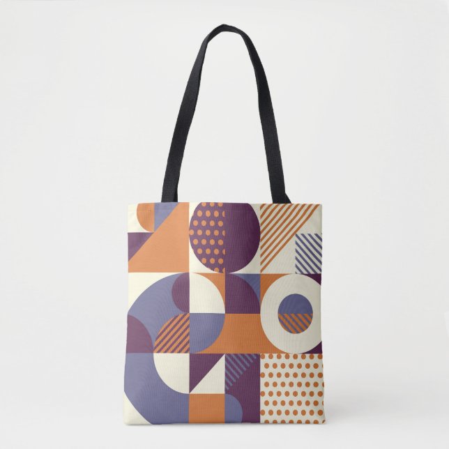 Retro Style Geometric Pattern Design Tote Bag (Front)