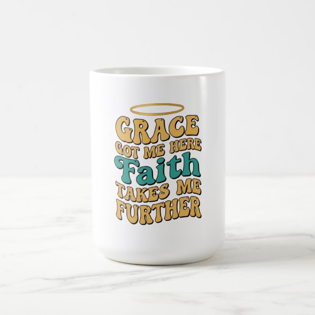Retro style Grace and Faith design Coffee Mug (Center)