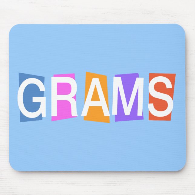 Retro-style Grams Mouse Mat (Front)