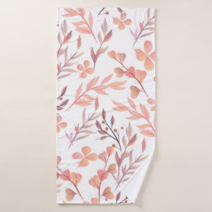 Retro style hand drawn seamless floral ornament. C Bath Towel