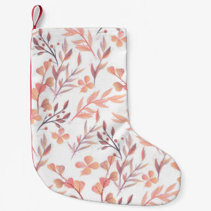 Retro style hand drawn seamless floral ornament. C Small Christmas Stocking