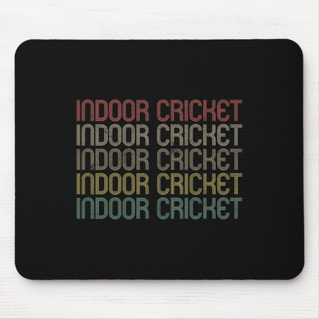 Retro Style Indoor Cricket  Mouse Mat (Front)