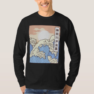 Retro Style Japanese Great Wave Kanagawa Vintage T-Shirt