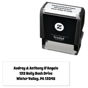 Retro Style Lettering Custom Return Address Self-inking Stamp