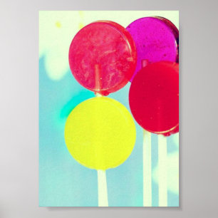 RETRO STYLE LOLLIPOP PHOTOGRAPH POSTER