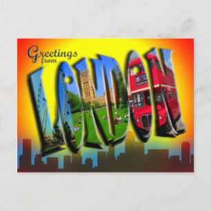 Retro Style London Postcard