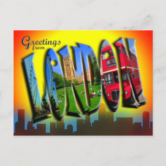 Retro Style London Postcard