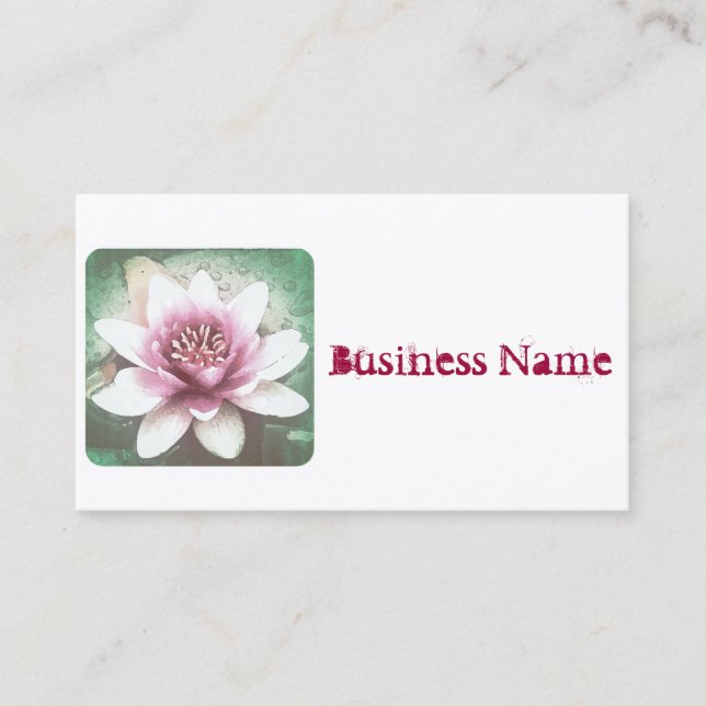 RETRO STYLE "LOTUS" BUSINESS CARD (Front)