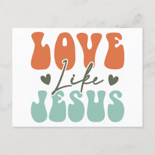 Retro Style Love Like Jesus Postcard