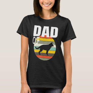 Retro Style Men Women and Kids German Shepherd Dad T-Shirt