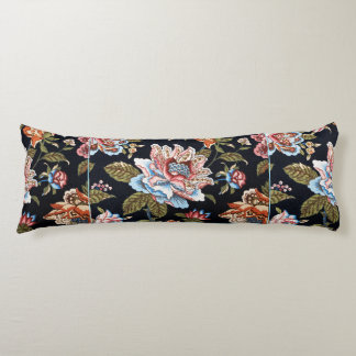 Retro Style Multi-coloured Floral Ornament Body Cushion