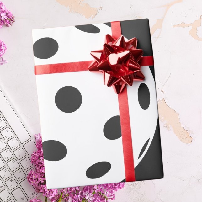 Retro Style Neon Black Themed Pickleball Birthday Wrapping Paper (Creator Uploaded)